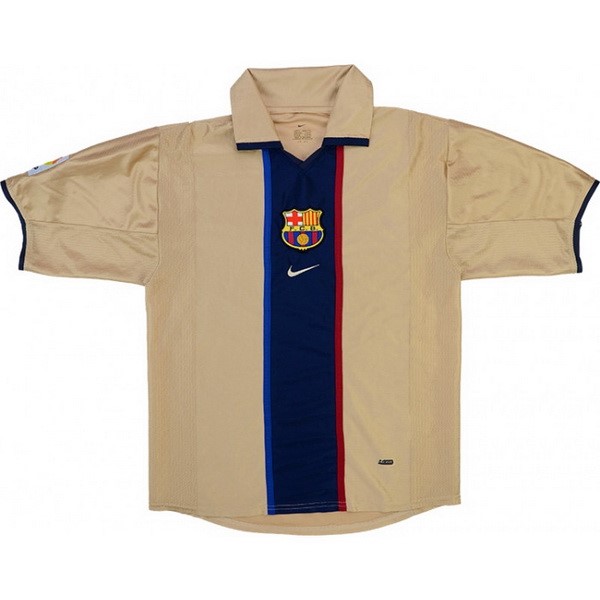 Camiseta Barcelona Replica Segunda Ropa Retro 2001 2003 Amarillo